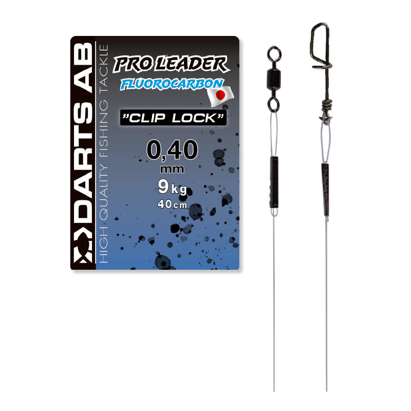 Fluorocarbontafs "Clip Lock" 0.40mm/40cm 2-pack