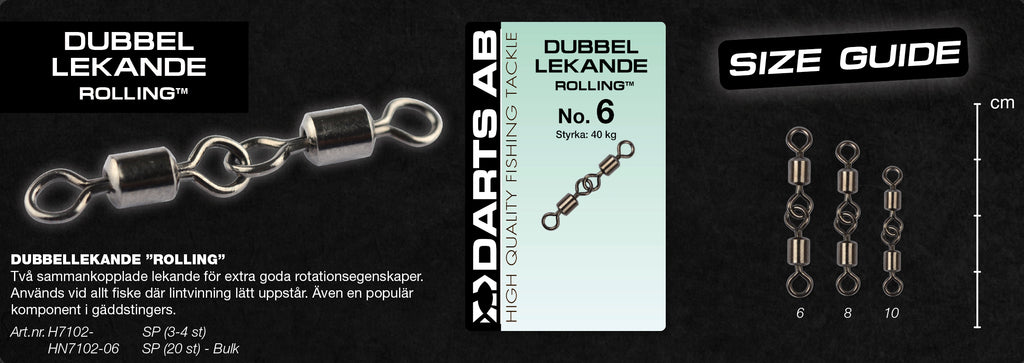 Lekande "Double Rolling" no8 3-pack