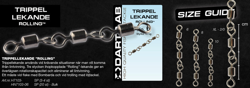 Lekande "Triple Rolling" no6 3-pack