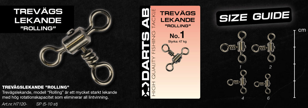 Trevägslekande "Rolling" no1 5-pack