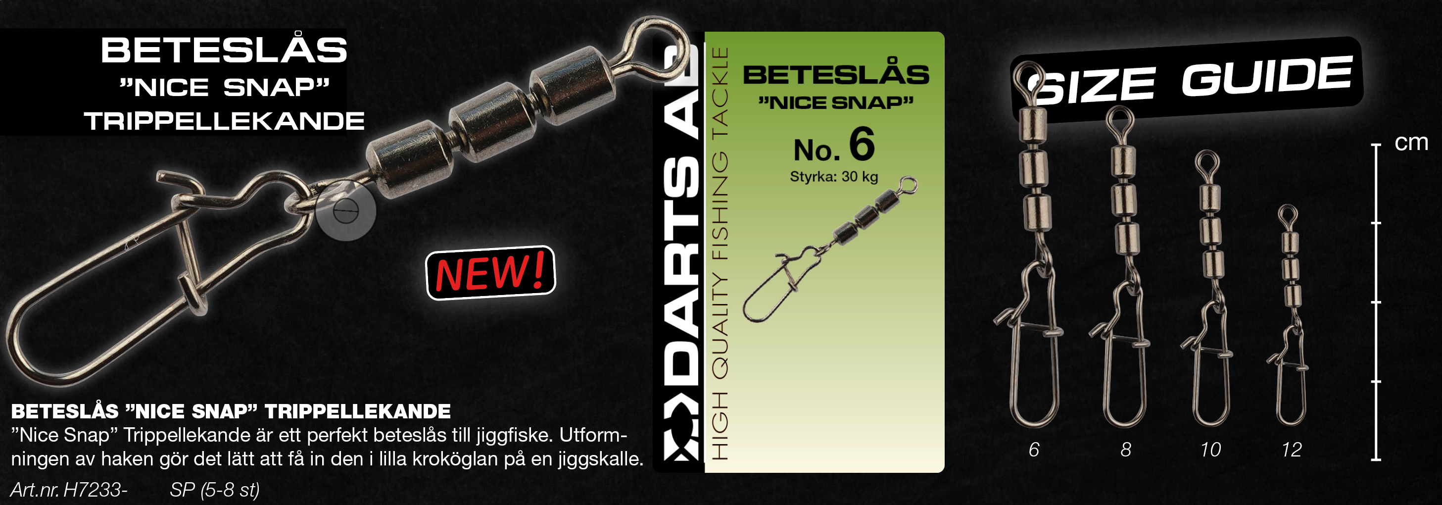 Beteslås "Nice Snap" Trippellekande no10 5-pack