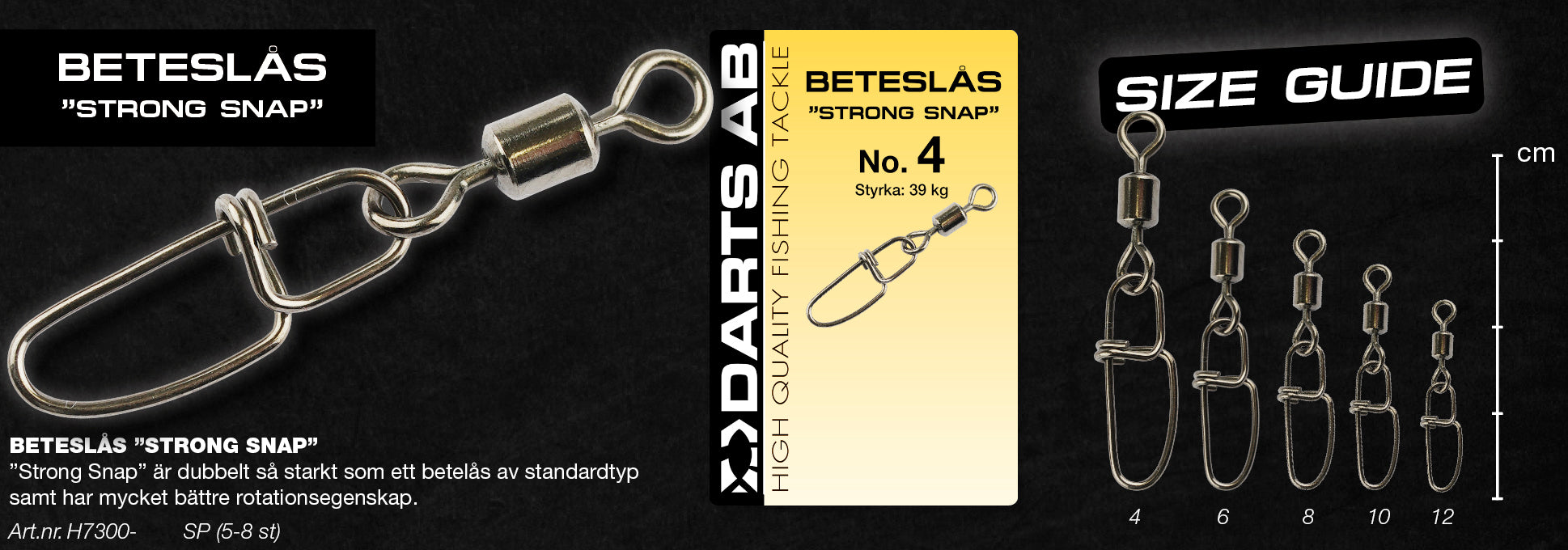 Beteslås "Strong Snap" no12  8-pack