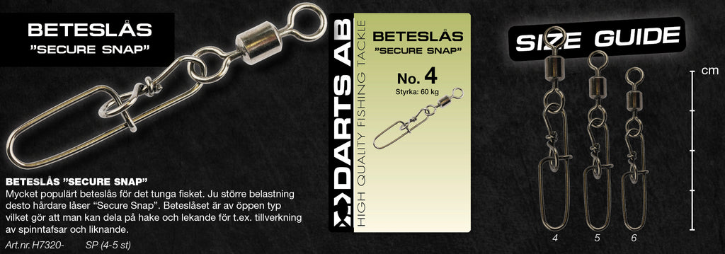 Beteslås "Secure Snap" no4 4-pack