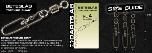 Beteslås "Secure Snap" no4 4-pack